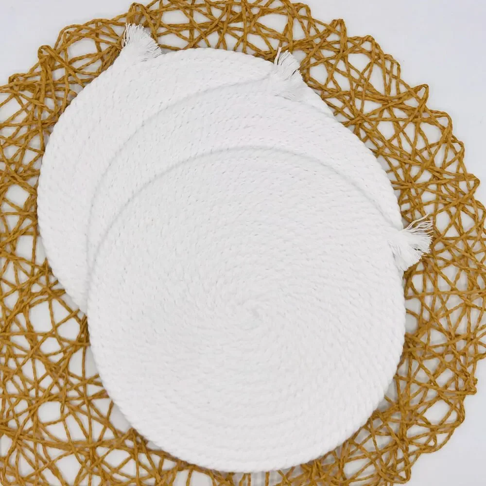 Rope Trivet Hotpad Boho One Trivet Cotton Cottage Core White Machine Washable